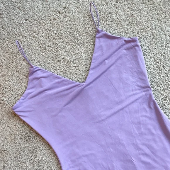 Love Tree Lavender Purple Spaghetti Strap Bodycon Slip Mini Dress Size XL Sexy - Picture 5 of 9